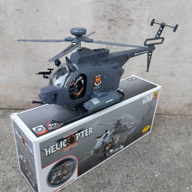 Mainan Helicopter Black Hawk Bump Go Edukatif Helikopter Baterai Anak