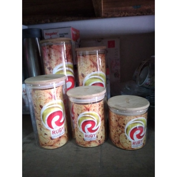 Toples Ruby set tutup kayu