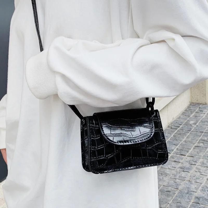 6.6 SALE TAS SELEMPANG WANITA KULIT ATHENS CROCO PREMIUM HITAM IMPORT KOREA MURAH Tas selempang croc