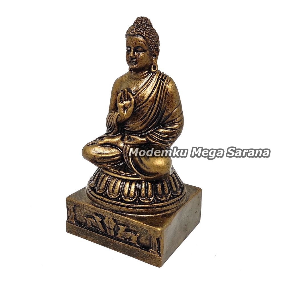 Pajangan Miniatur Patung Budha China Duduk T17 Fiberglass