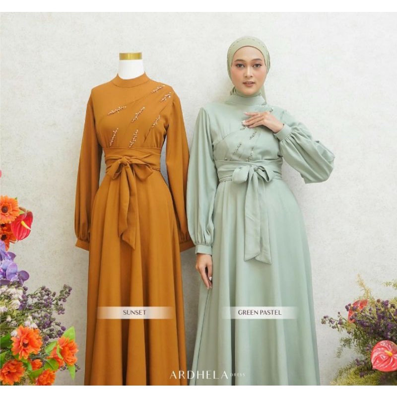 gaun pesta muslimah - gaun terbaru - dress muslimah - Ardhela dress