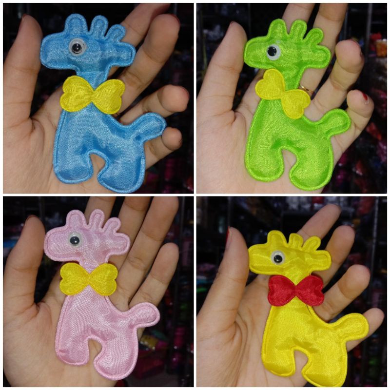 Aplikasi Boneka Jerapah / Hiasan Boneka Jerapah/ Aplikasi Baju Anak Jerapah