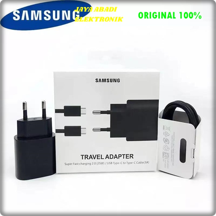 J03 SAMSUNG ORIGINAL 3A 25 WATT ADAPTOR CHARGER KABEL DATA USB TYPE C TIPE C FAST CHARGING FLASH CAS CASAN NOTE J03  samsung ori 100% 3A 25 watt w adaptor charger kabel data cable usb tipe c type super fast charging flash charger cas casan hp handphone an