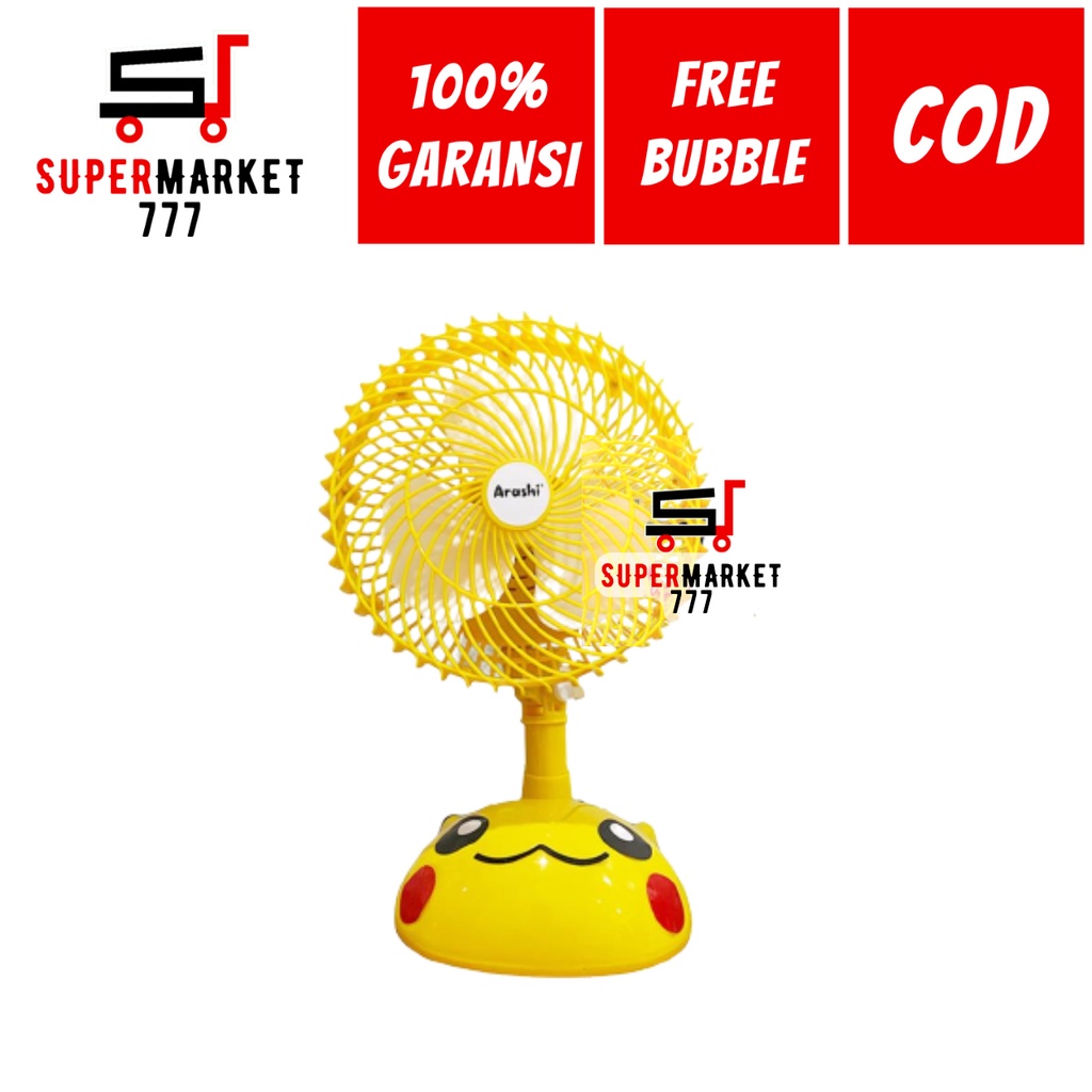 KIPAS ANGIN DUDUK ARASHI AR 138 KIPAS ANGIN MINI PORTABLE KARAKTER KIPAS ANGIN MEJA DUDUK MURAH BESA