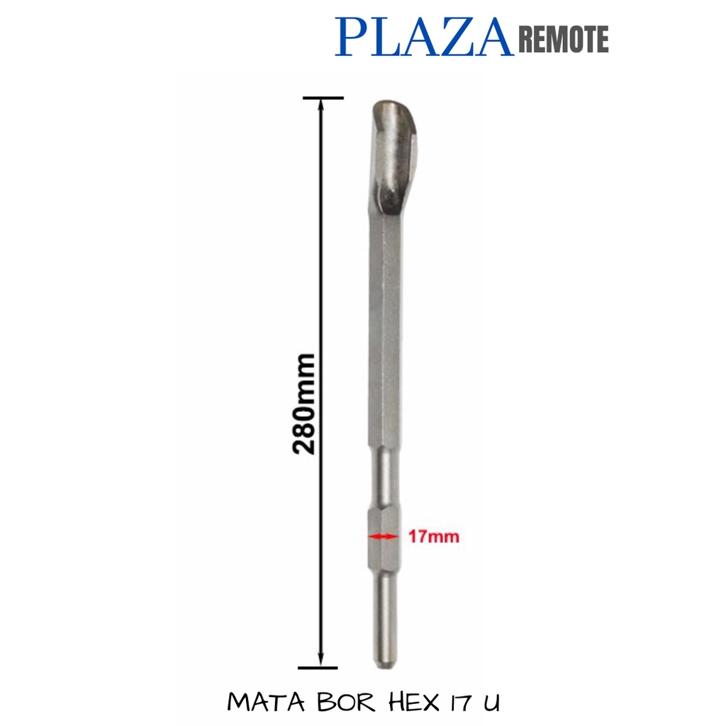 MATA BOR CHISEL BOBOK TEMBOK  HEX17 280 MODEL U