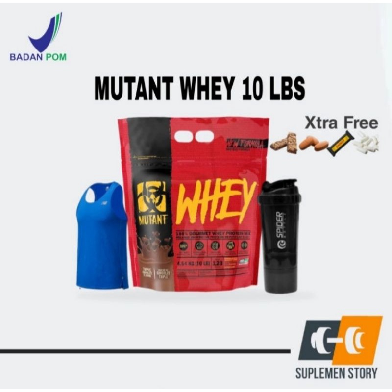 MUTANT WHEY 10 LBS WHEY PROTEIN ORIGINAL BPOM SUSU PROTEIN SUSU GYM FITNESS PEMBESAR OTOT