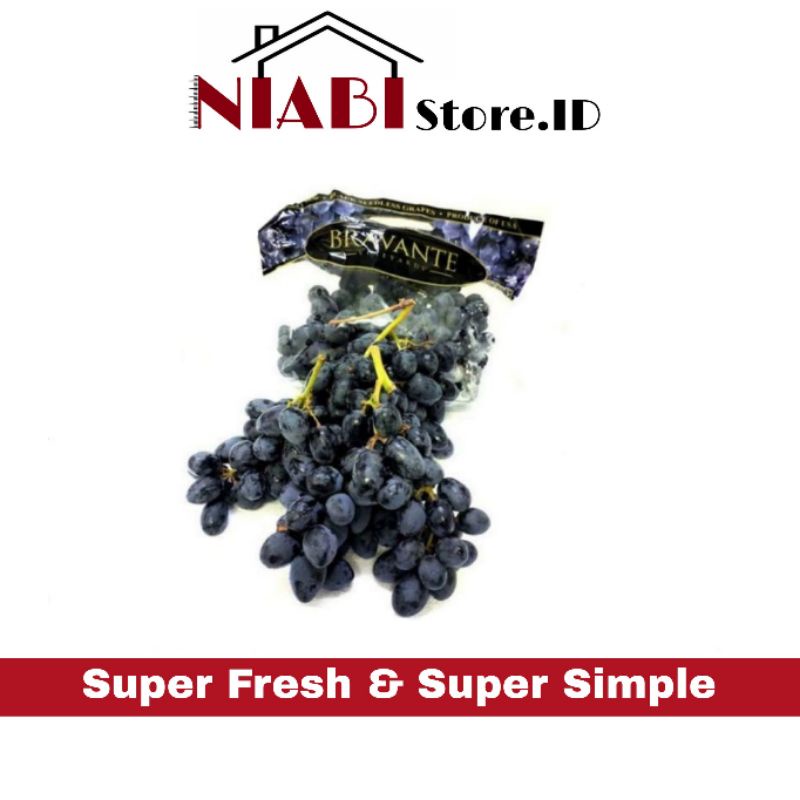 

Buah Anggur Hitam Segar Manis Fresh 500 Gram