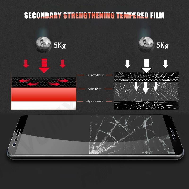 9H hardness Tempered Glass For Huawei honor 8 9 Lite V9 Play view 10 V10 Screen Protector Honor 7X 7A 7C 7S Protective Glas Film