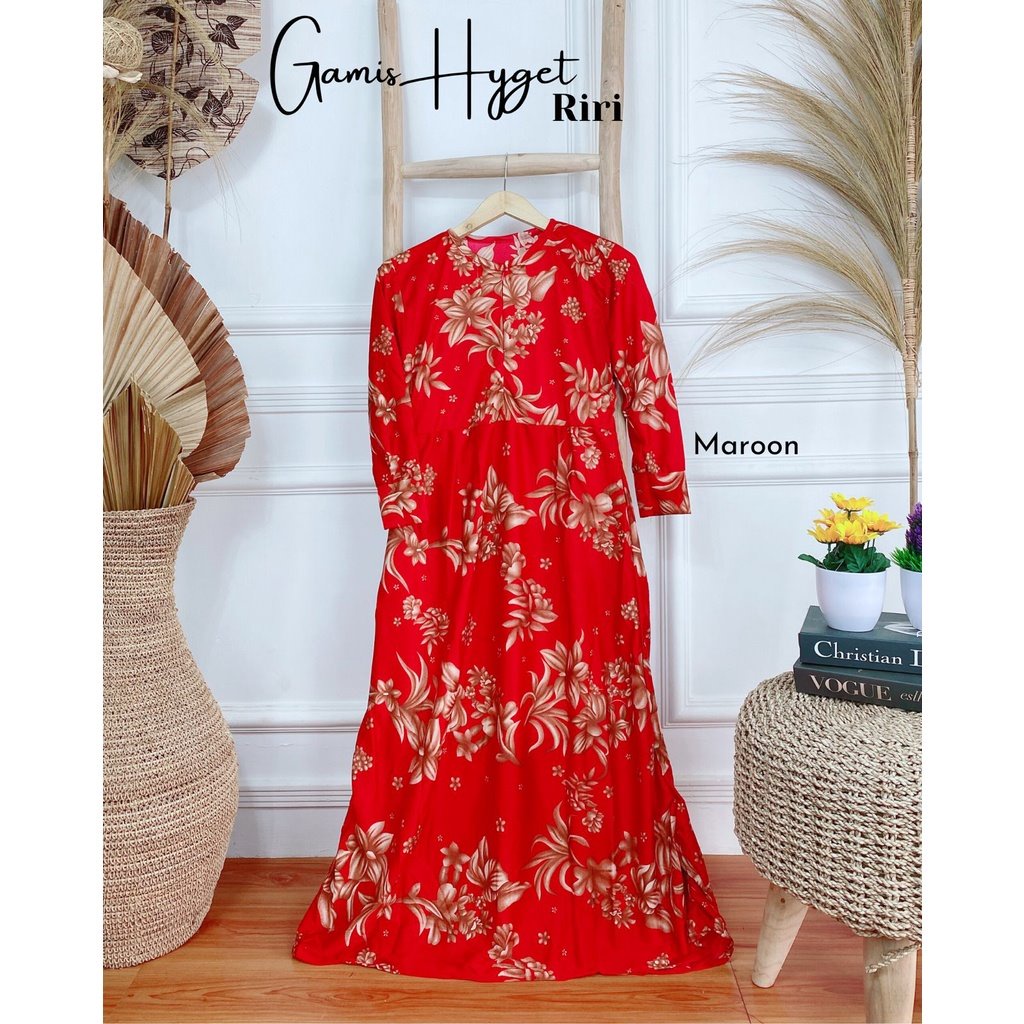 Gamis Hyget Busui Lanjutan Katalog Gamis Murah Gamis Hyget Gamis 30ribuan AH-HY.RIRI BSUI marun