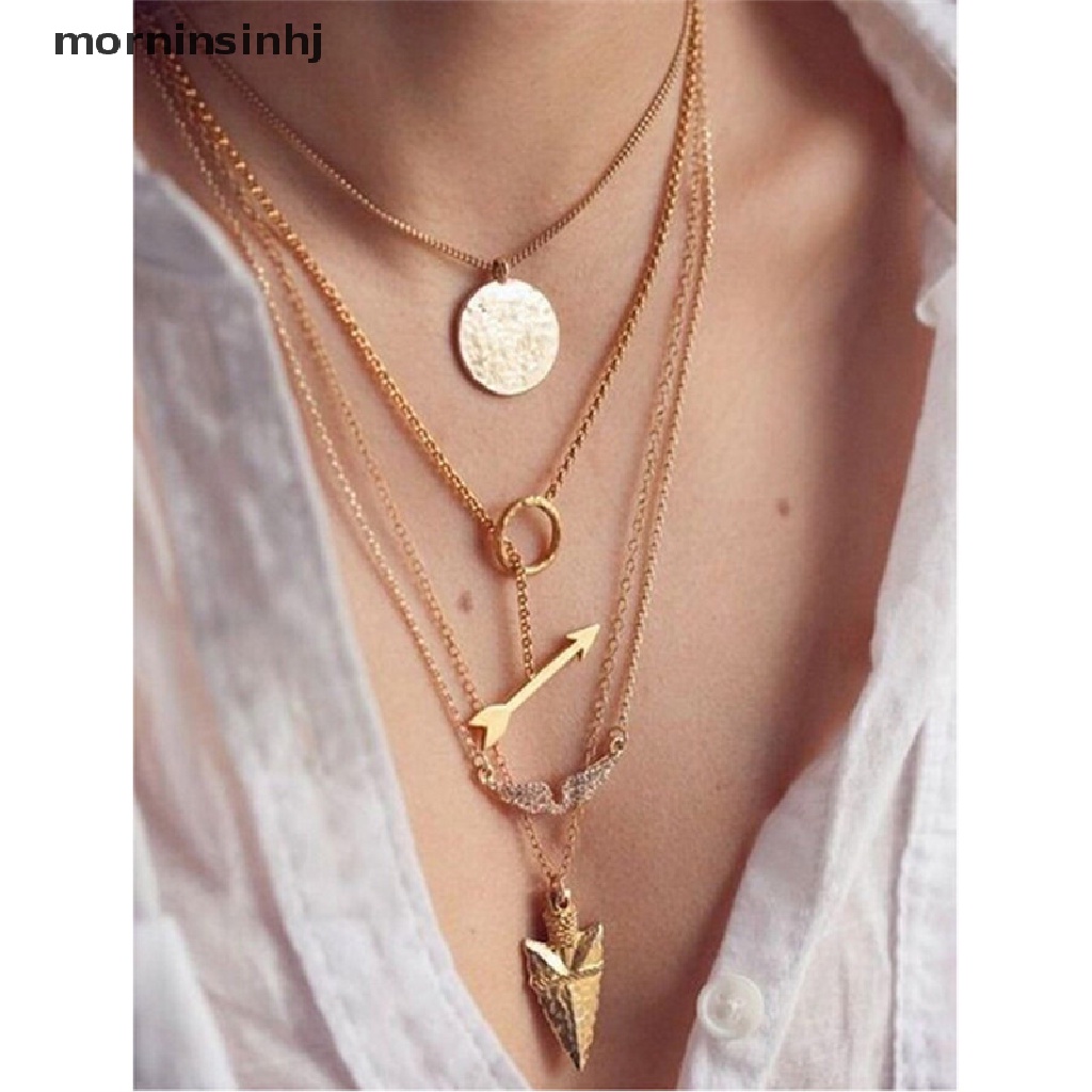 Kalung Multilayer Model Irregular Untuk Wanita