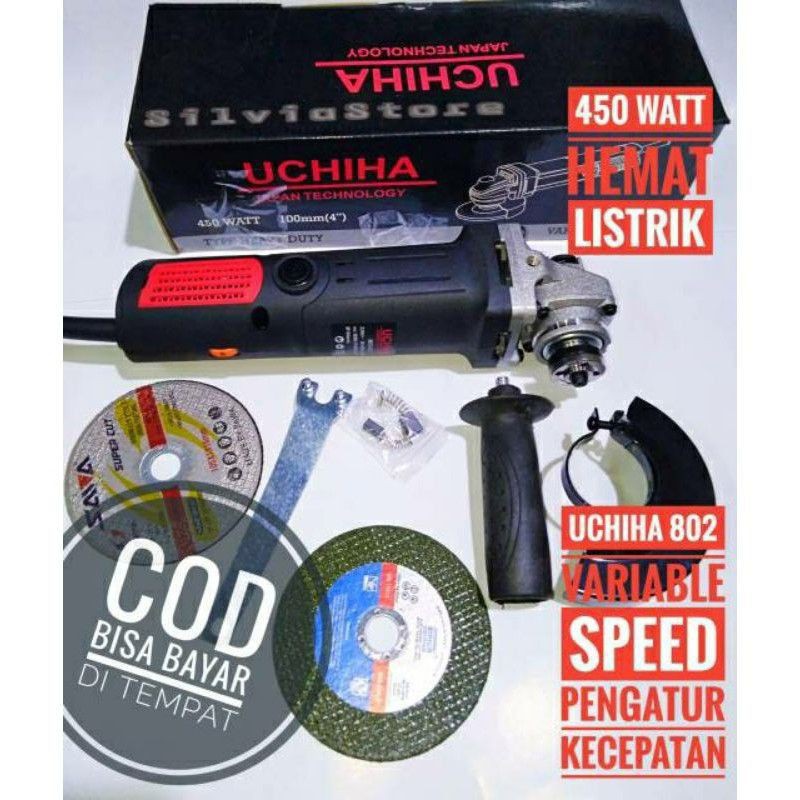 promo Mesin Gerinda Uchiha 802 Japan Variable Speed Grinder Gurinda Poles full bonus terbaik terleng