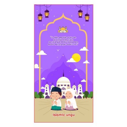 Sajadah Anak Custom New Motif-Islamic ungu