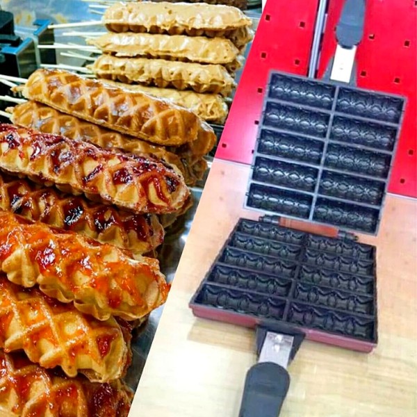 Cetakan Kue Sate Waffel Satay Waffle Double Side Pan