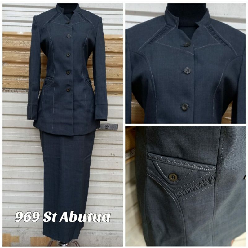 BLAZER BAJU FURING ABU ABU TUA 200 WANITA KANTOR GURU,DOSEN,BANK SYARIAH ANGGUN MODERN STYLISH MURAH