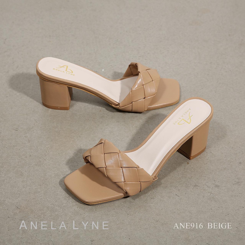 ANELA LYNE SANDAL MULES HEELS PLATFORM ONYX ANE916 ORIGINAL