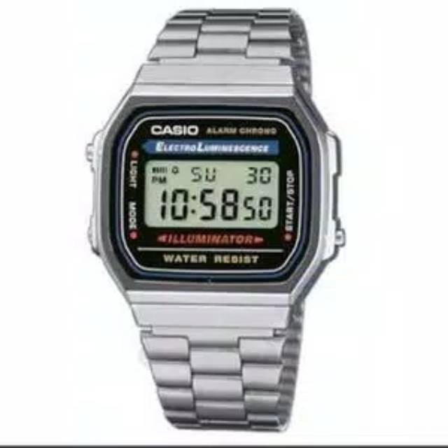 JAM TANGAN PRIA DIGITAL RANTAI SILVER