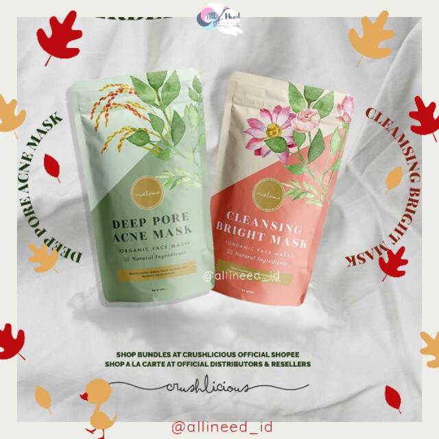 Cleansing Bright Mask & Deep Pore Mask || Masker Premium Crushlicious