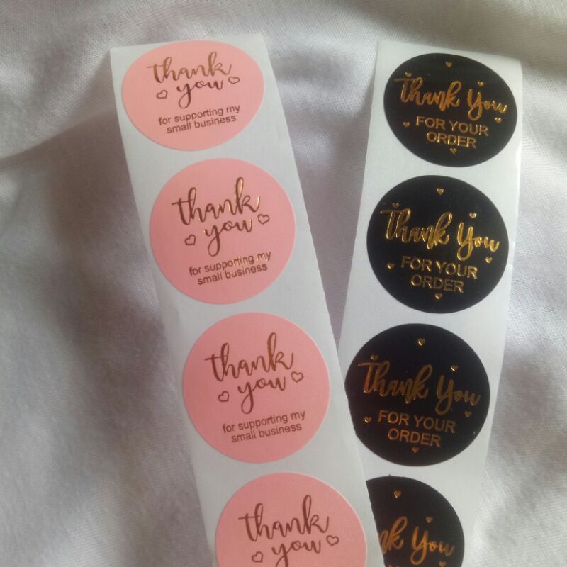 

[2 pcs] mini thank you stiker bulat
