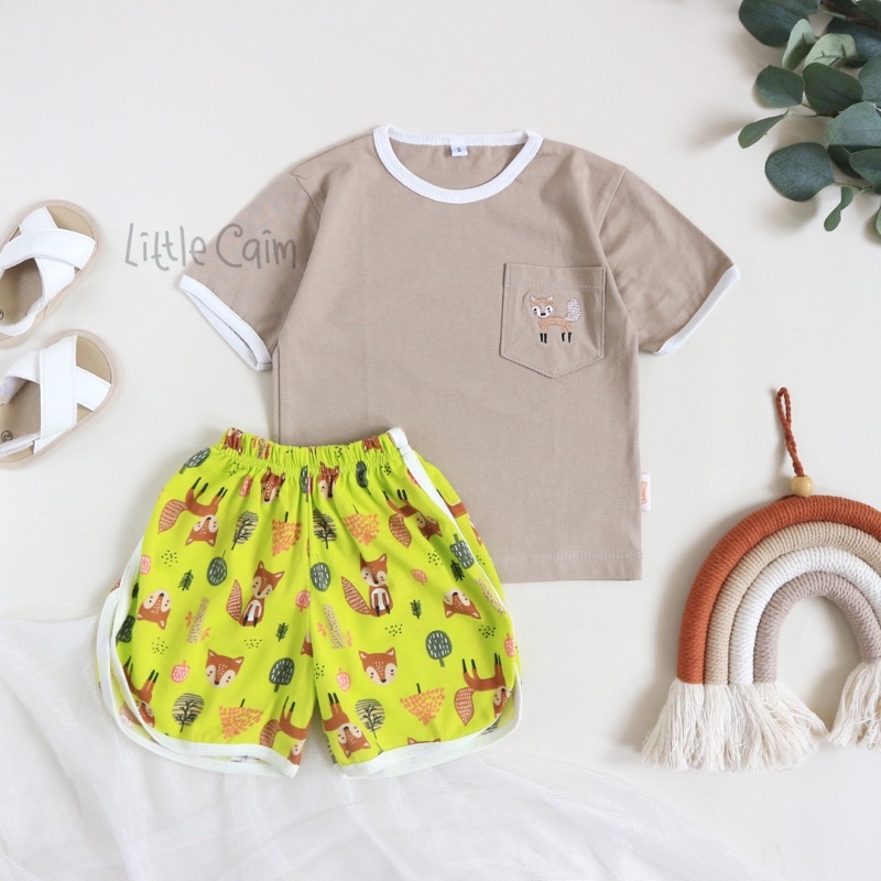 LITTLECAIM - COLOURFUL SET | baju anak | setelan anak