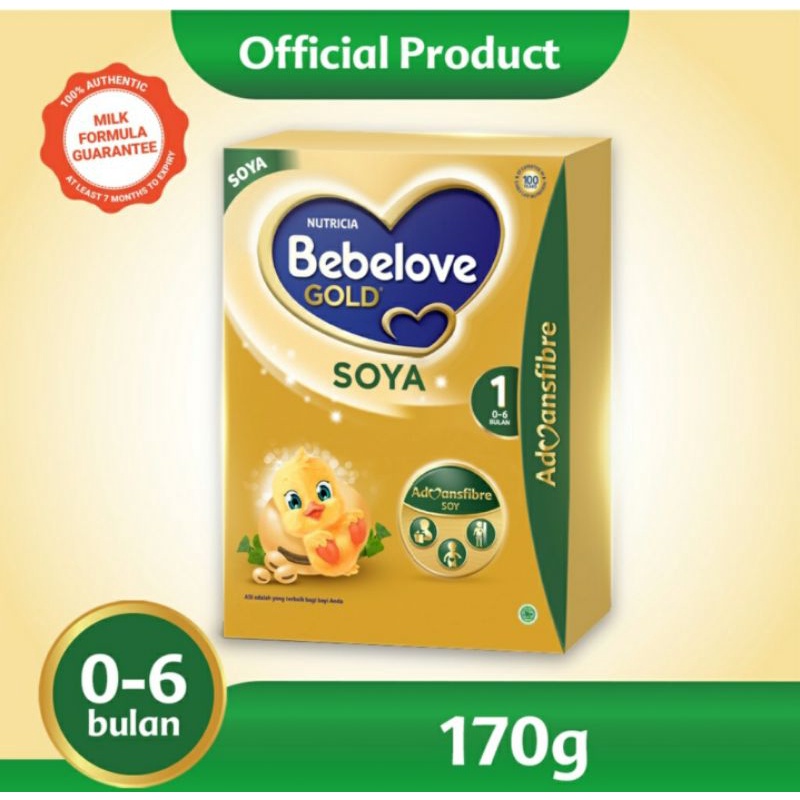 BEBELOVE 1 Gold Soya 0-6 Bulan 170g | Susu Bubuk Formula Bayi Newborn Bebelove Great+ 200 gram / 170g