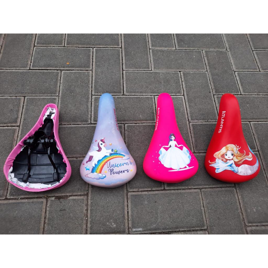 TERMURAH!!! Jok Sepeda Anak 12&quot; 16&quot; 18&quot; Motif Princess / ATLANTIS / Realpict