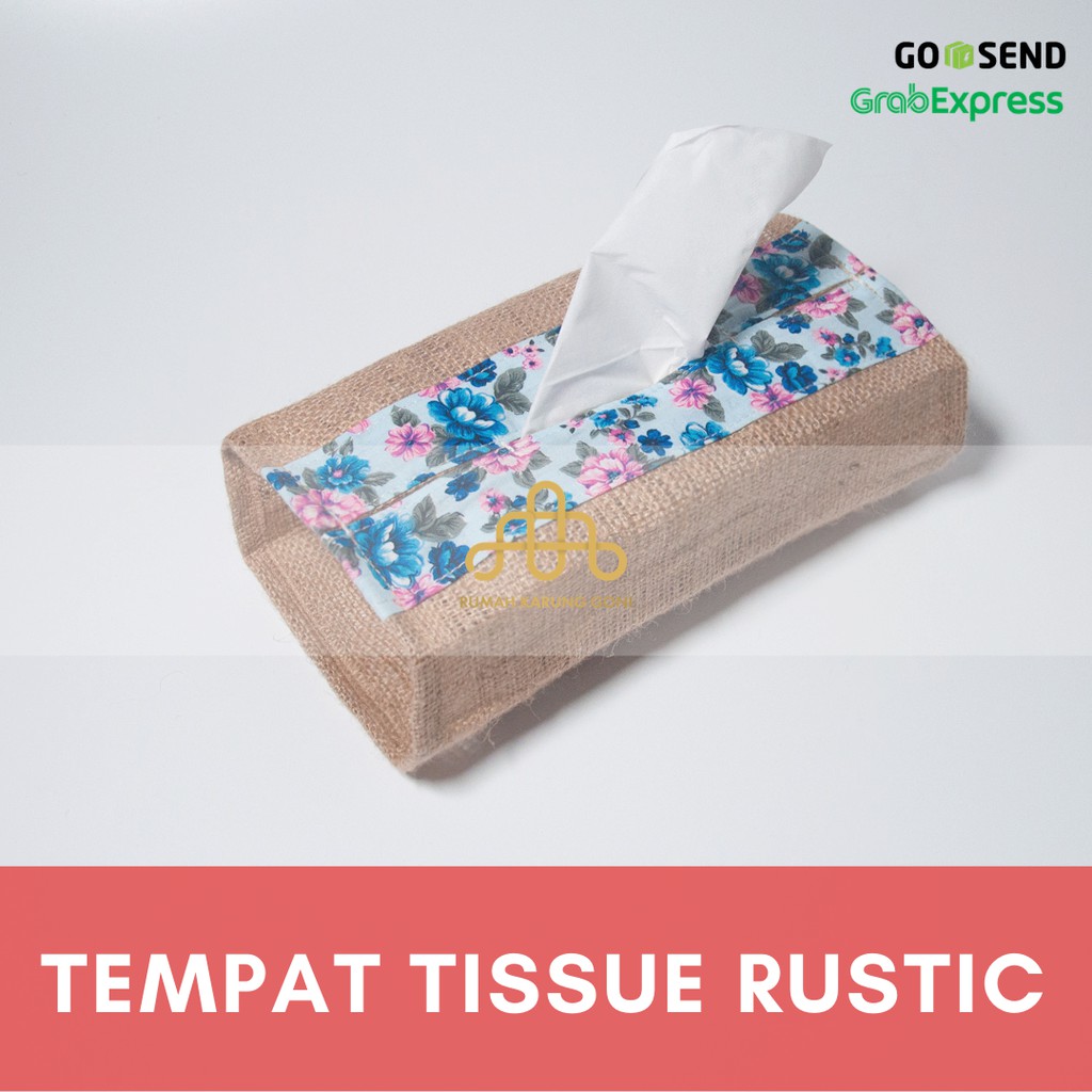 Tempat Tisu Estetik Tempat Tissue Goni Pipih 20x27 CM - Pembungkus Kotak Tissue - Cover Tisu Unik