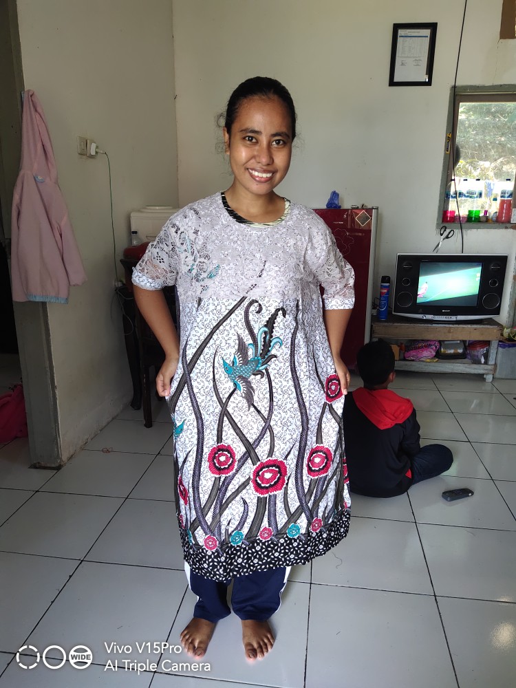 ✅trending! Gamis Ilalang / Gamis Batik Modern / Long Dress Batik Terbaru / Seragaman Batik Kerja /