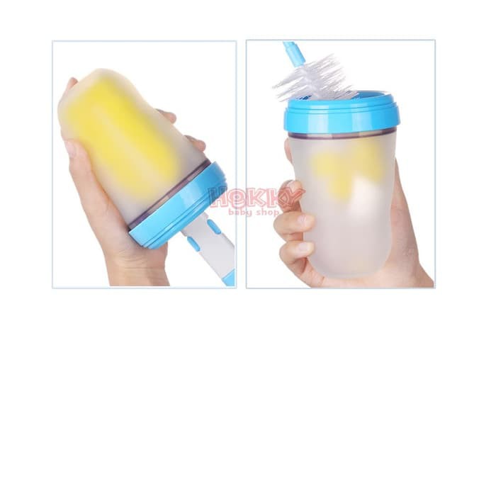 HK Sikat Sponge Pembersih Dot Botol Susu Bayi dan Gelas 6 in 1 / sikat sponge 2 in 1