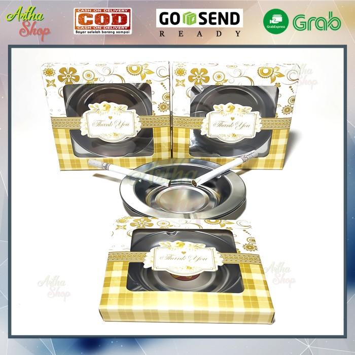 100pcs Souvenir Pernikahan asbak / Kado / Hadiah (box perlu dirakit)
