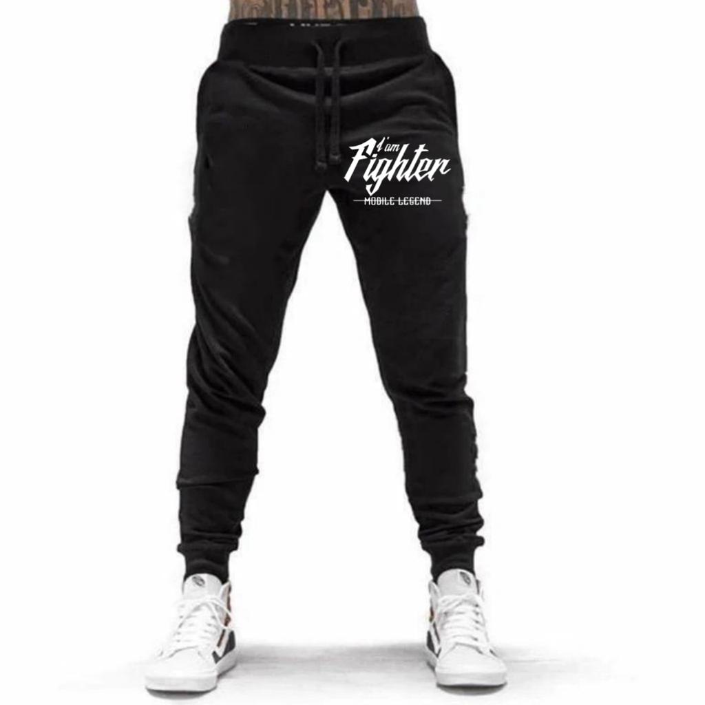 CELANA PANJANG JOGGER I AM FIGHTER MOBILE LEGEND UNISEX BAHAN FLEECE TEBAL / KUALITAS BAGUS / JOGGER PRINTING