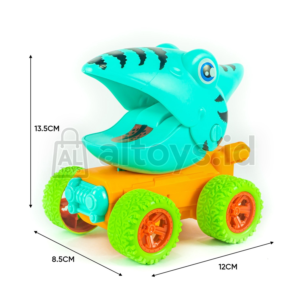 Mainan Mobil Dinosaurus Berjalan Cars Series Press Pull Triceratop / Stegossaurus / Tyrannosaurus YI33