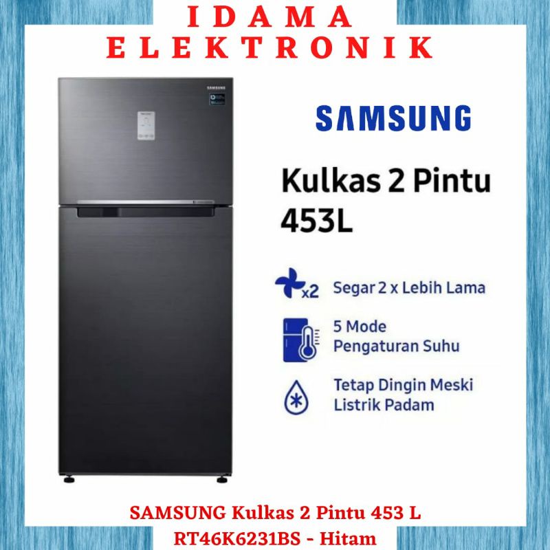 SAMSUNG Kulkas 2 Pintu - RT46K6231BS - Hitam