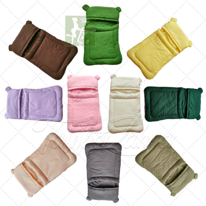 Sleeping Bag Selimut Topi Kantong Tidur Bayi Lembut &amp; Hangat dengan Resleting