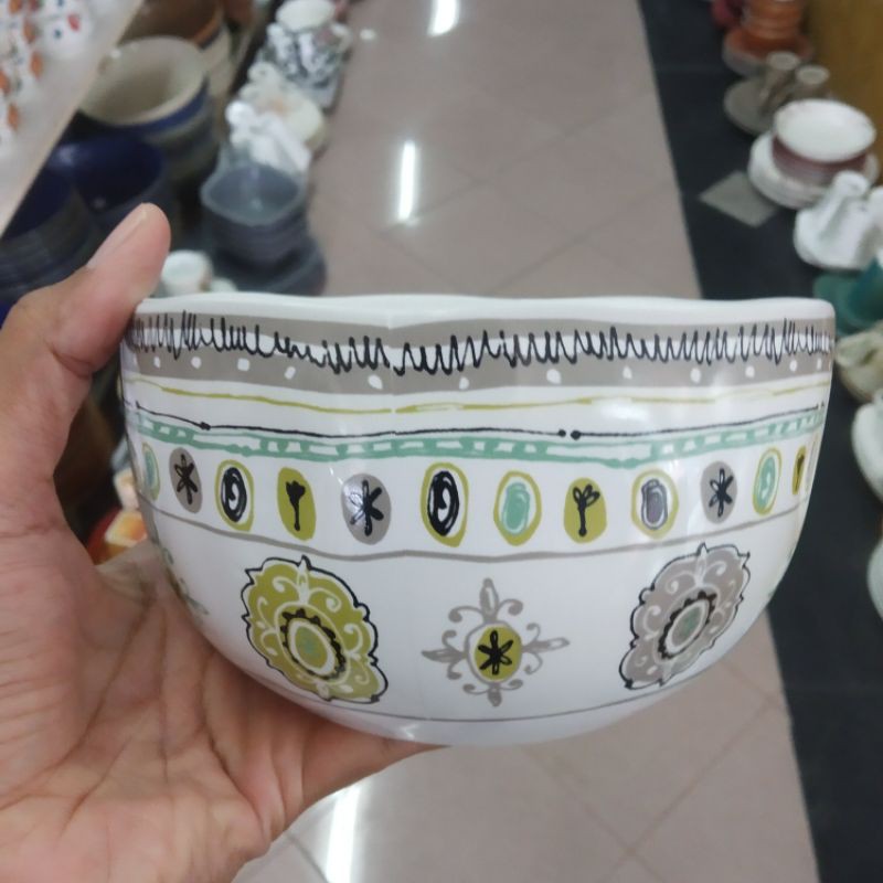 MAROKO MANGKOK MANGKUK JUMBO KERAMIK SANGO MOTIF CLASSIC JADUL VINTAGE ANTIK KOLEKSI DEKOR DAPUR