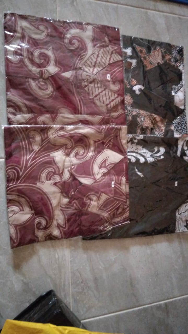 Nailo Batik Hrb026 Kenongo Kemeja Tosca Pendek Pekalongan Padi M L Xl Sogan Tulis Halus Kemeja Batik