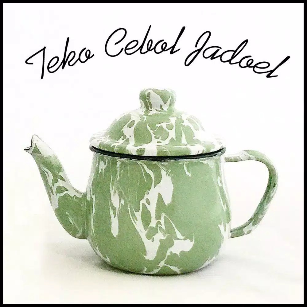 Teko Blurik Enamel Cebol Teko Blirik Teko Loreng hijau Teko Jadul