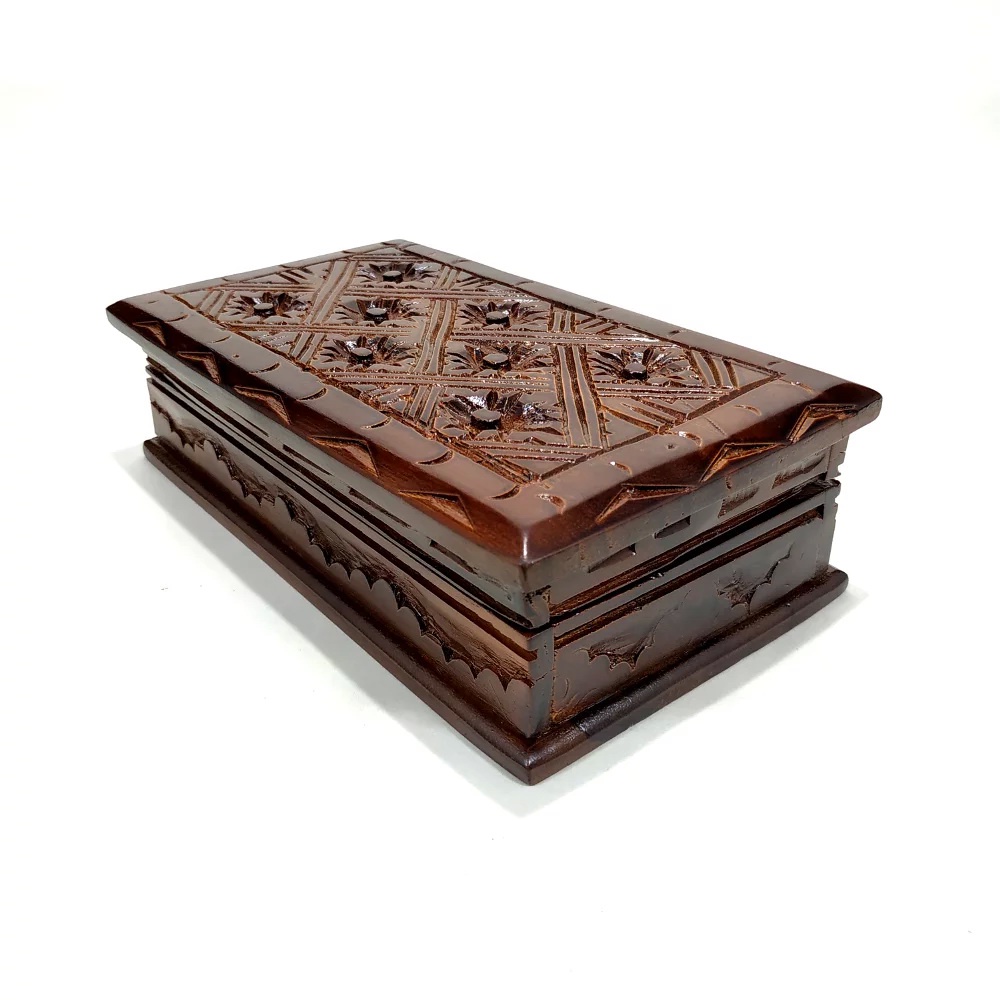 Kotak Box Tempat Perhiasan Kayu Jati Ukir