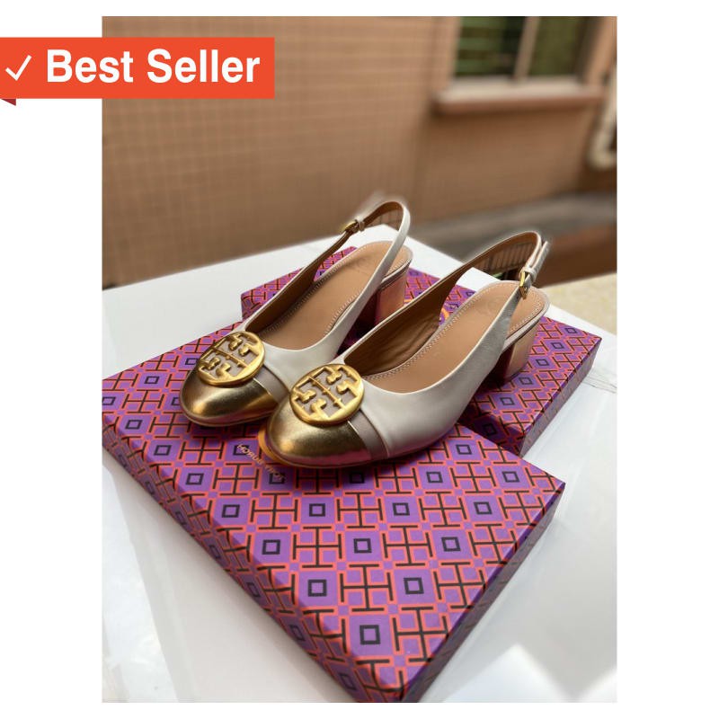 SANDAL WANITA KAKI MURAH / Tory Burch Sepatu Sandal Wanita Model Klasik Round Toe+Pengait Metal