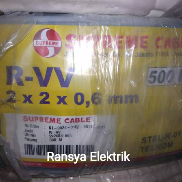 Kabel Telepon Supreme 2x2x0.6mm/ITC-2pair 500m/roll