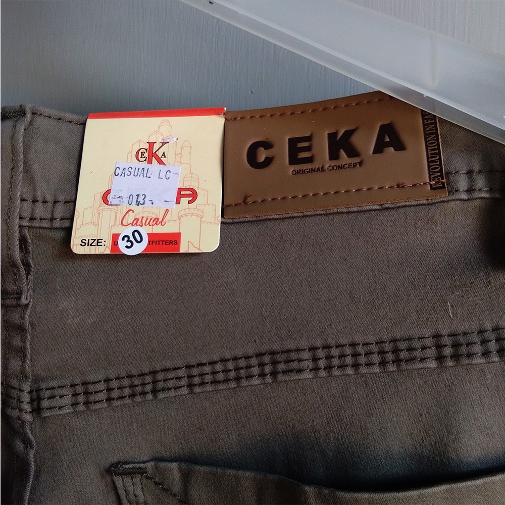 Celana Kanvas Panjang Pria Original Ceka Casual  Size 27 Sampai Jumbo / Big Size 42 Clana Jeans Cowok  JU12