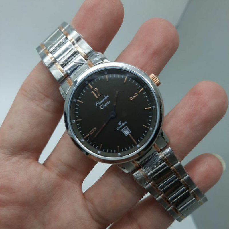 JAM ALEXANDRE CHRISTIE WANITA AC 8499 ORIGINAL SILVER COMBI ROSEGOLD