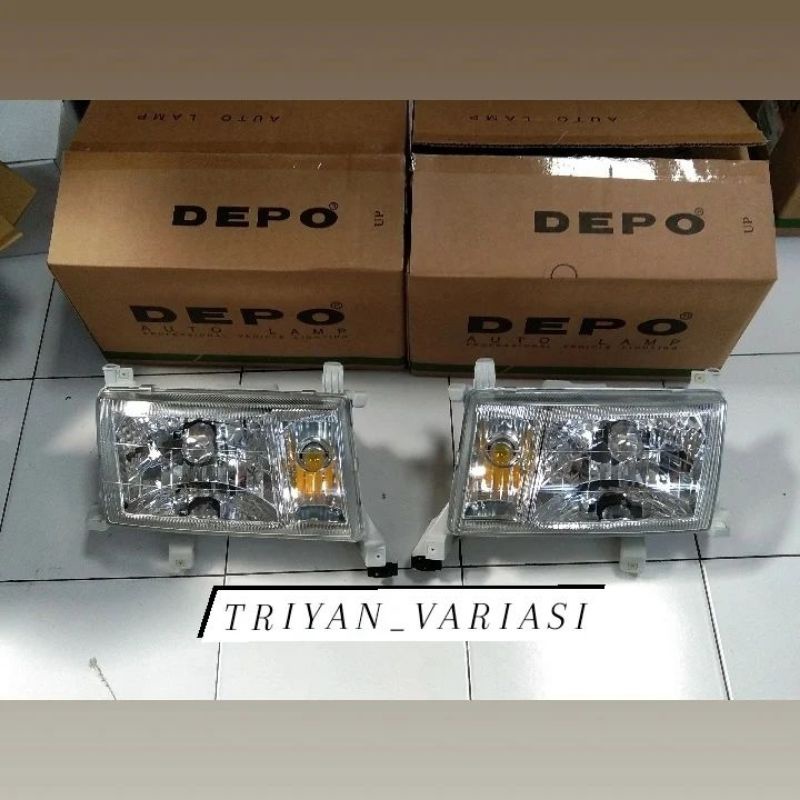 Headlamp / Lampu utama /lampu depan kijang kapsul 97-99 (kristal)