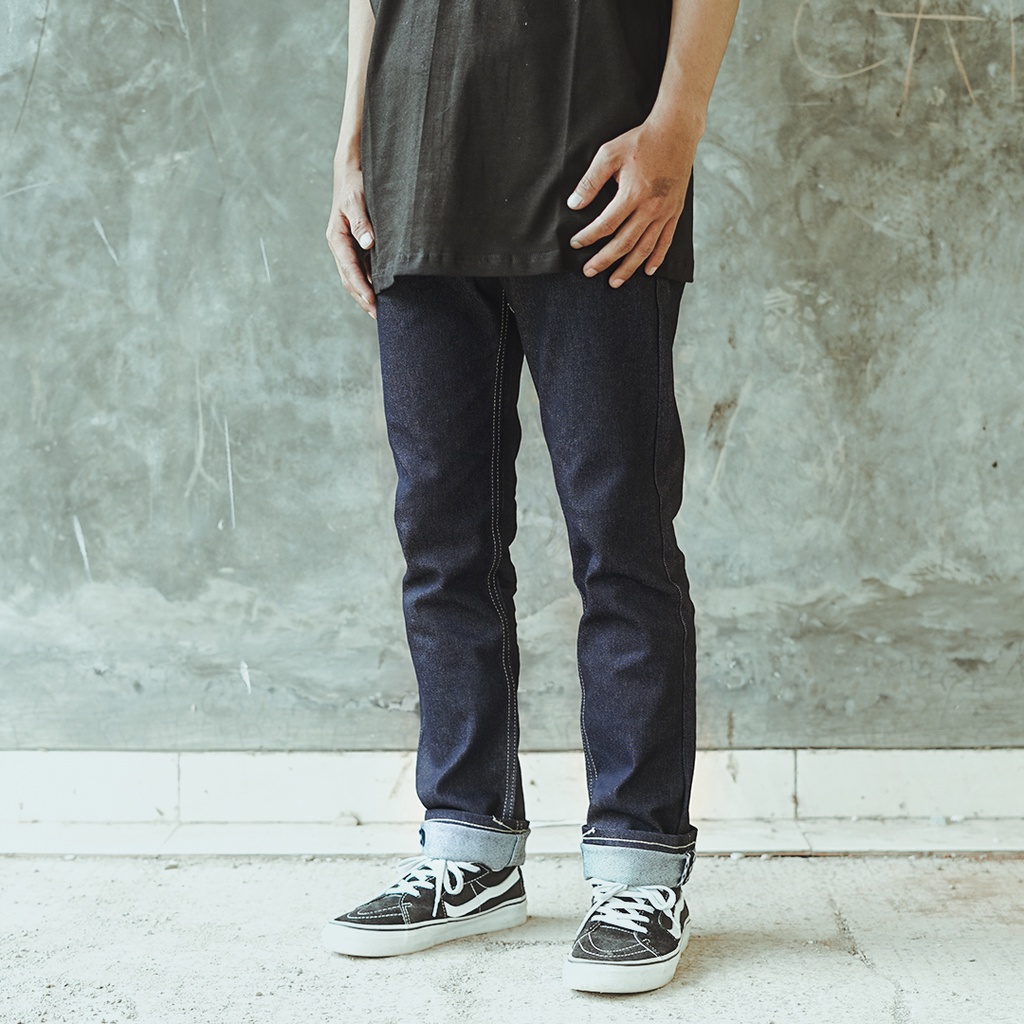 Whoopculture "Schomburgk's" Deep Indigo Checkerboard Accent 13.5oz Denim