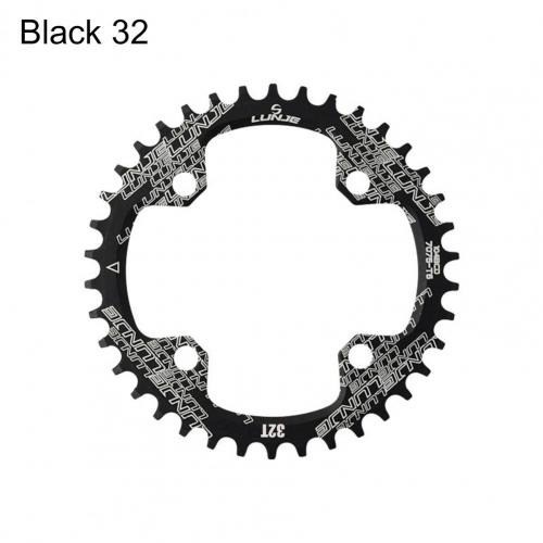 LUNJE Gigi Sprocket Sepeda Chainring Aluminium Round 32T - 104BCD - Black