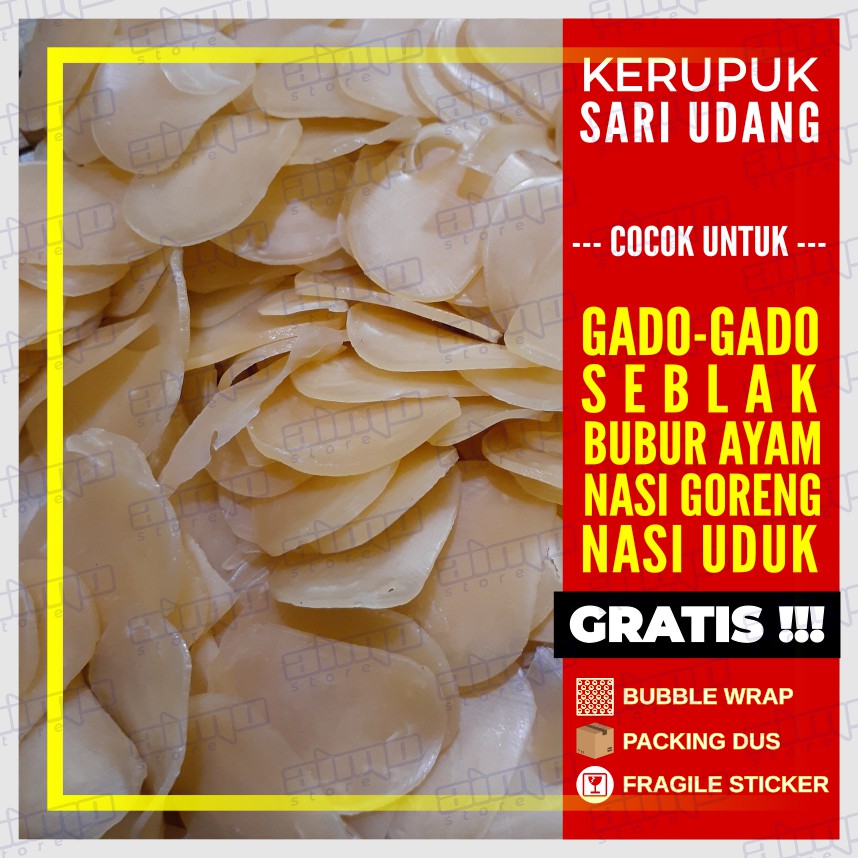 

KERUPUK SARI UDANG Krupuk Gado Gado Buryam Uduk Asli Khas Sidoarjo Gurih Enak Renyah Kemasan 250gr