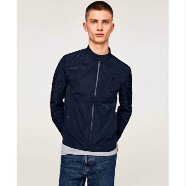 ZARA Jacket Man Parachute Navy ORIGINAL