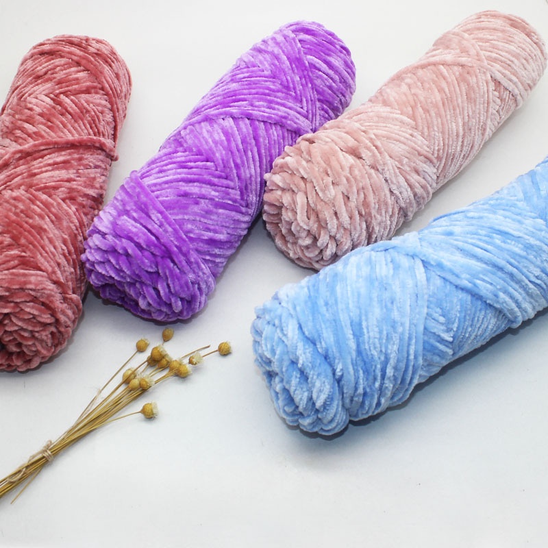 Benang rajut beludru import/velvet soft Velvet yarn 100g crochet soft yarns