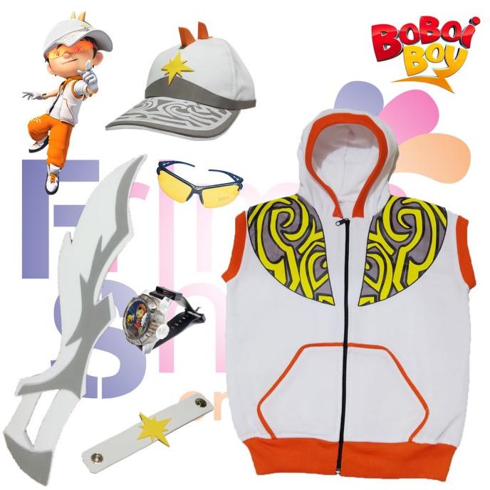 TOPI + JAM TANGAN + KACAMATA + ROMPI + PEDANG 1 BOBOIBOY SOLAR