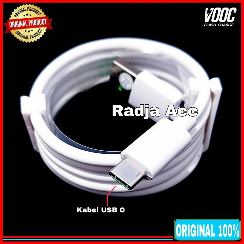 Kabel Data Oppo Reno2 F Original 100% Fast Charging USB Type C