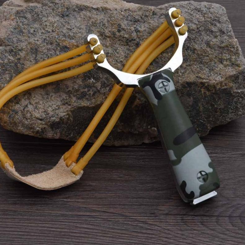 ➦ Pelinteng Mainan Ketapel Modern Jepretan Batu Bahan Kayu dan Alumunium ۞